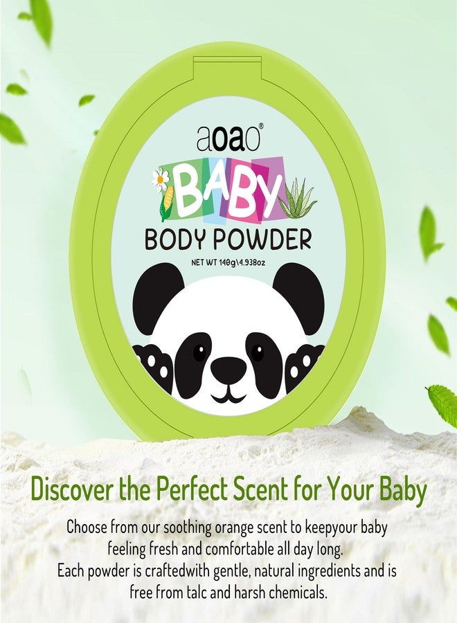 AOAO Baby Body Powder with Puff, Natural Cornstarch Base with Skin-Protecting Zinc Oxide, Talc-Free, Soothing & Gentle Absorption, Newborn Essentials, Family-Friendly Care, 4.938oz - Image 4